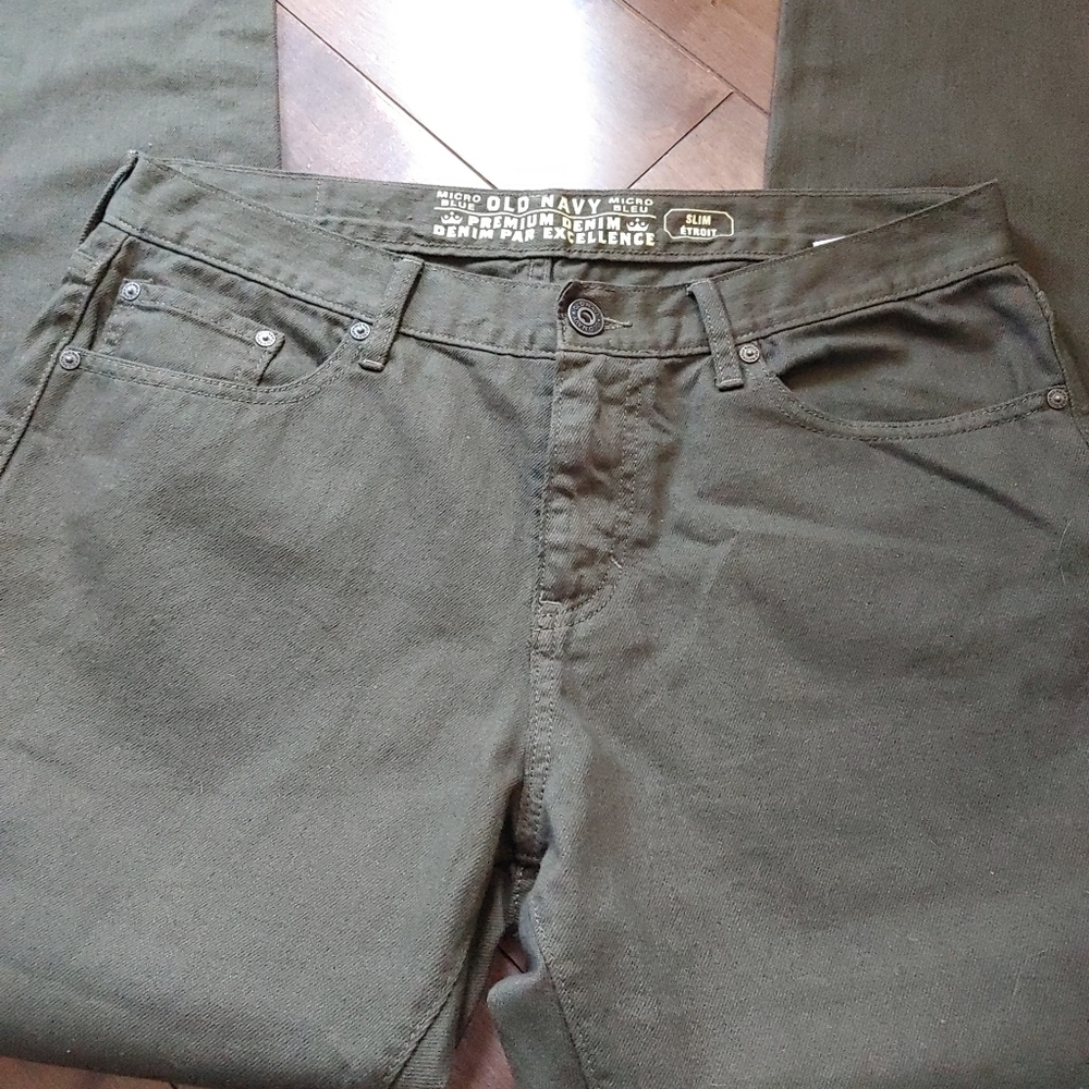 Old‎ Navy Men's Slim cut Jeans size 34 x 32 Forest